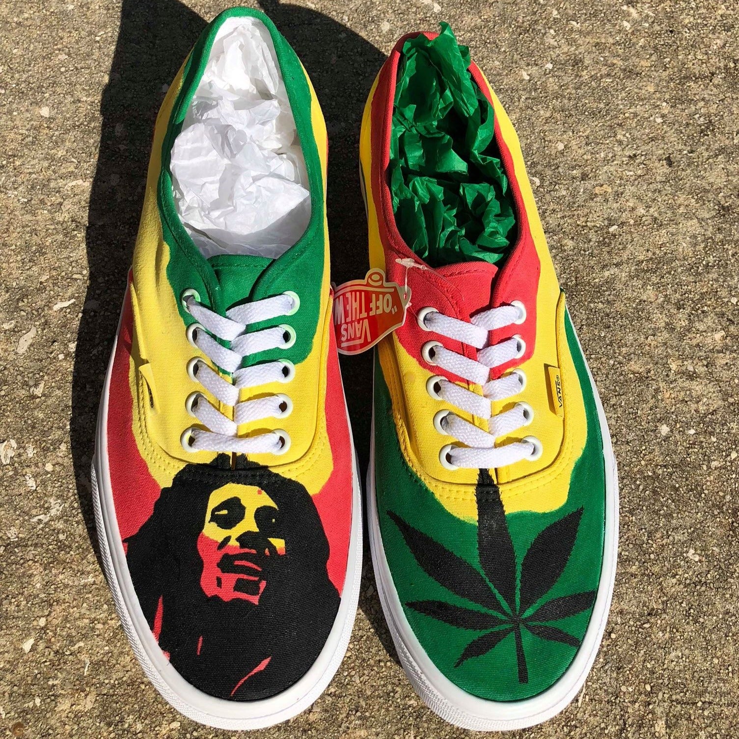 Bob marley shoes vans Clearance