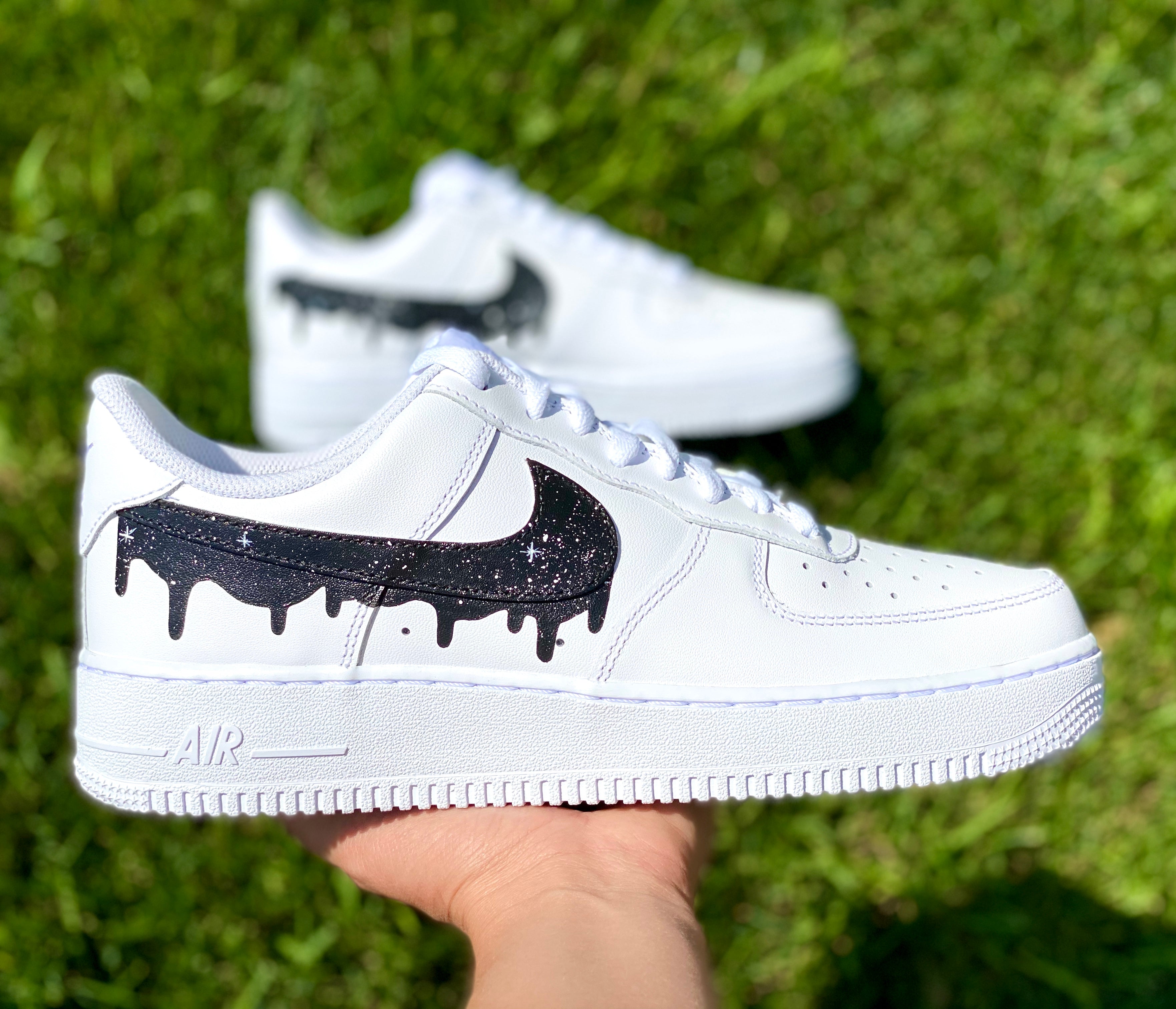 Nike air force 1 dripping black Clearance