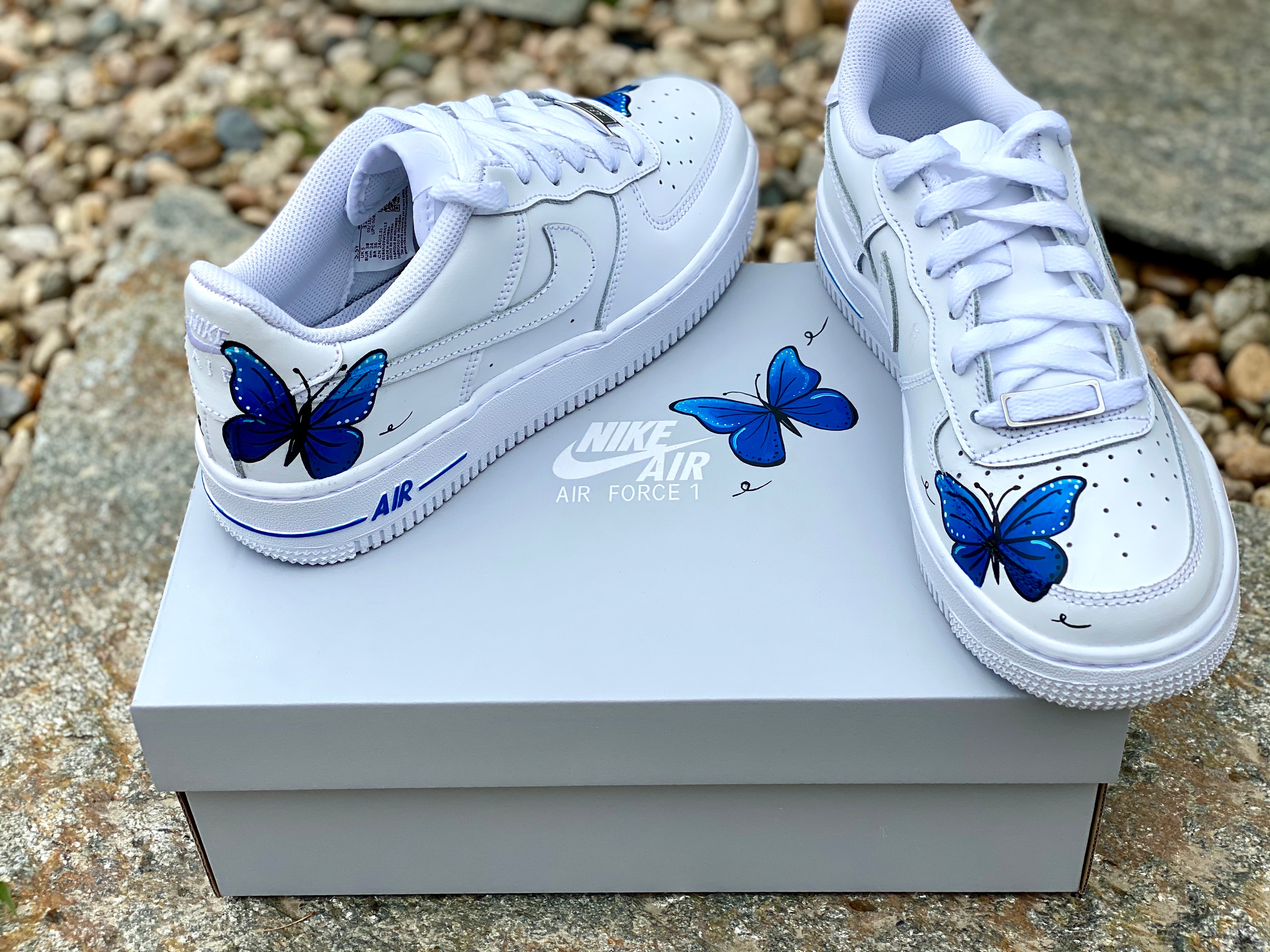 blue butterfly custom air forces
