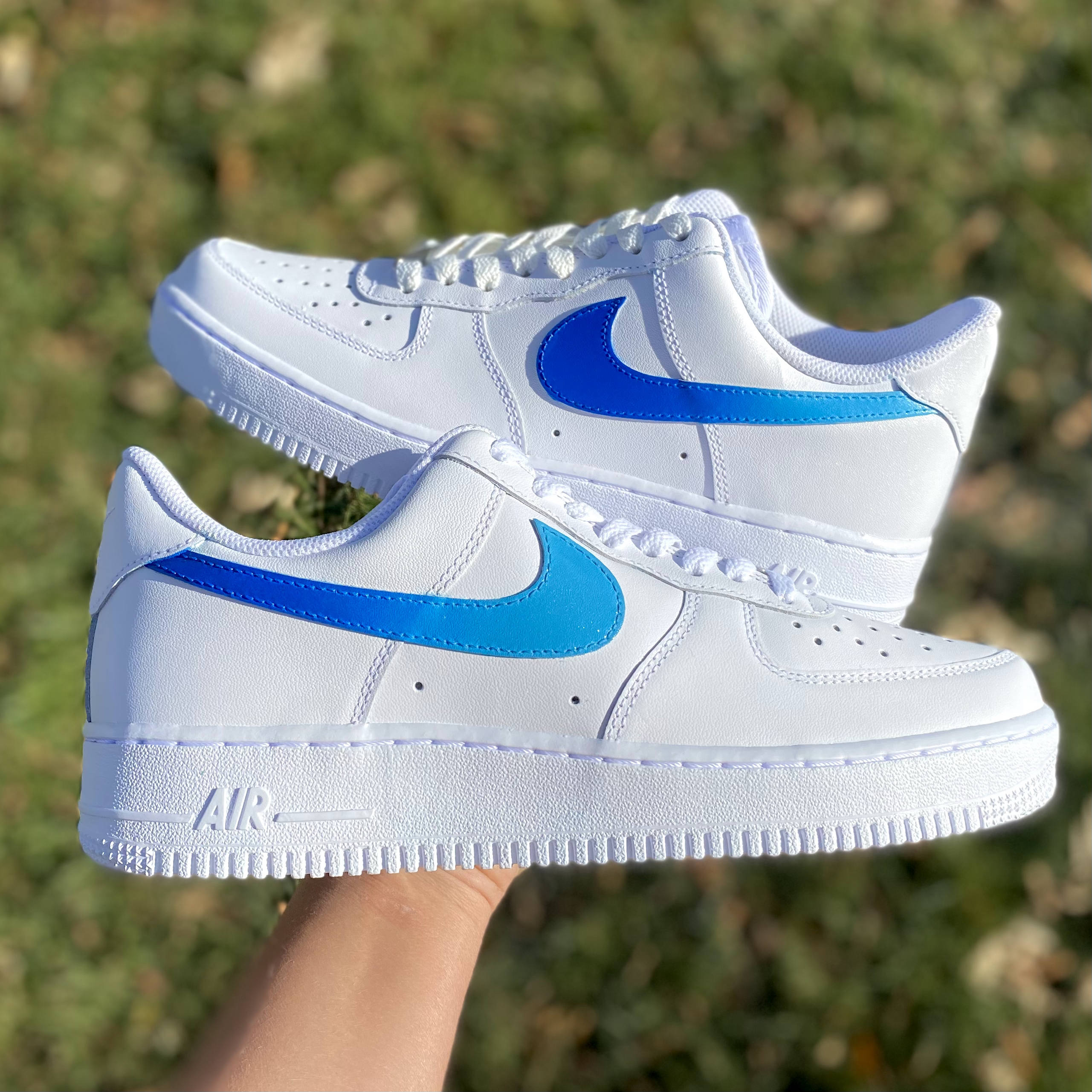 Custom Blue Nike Airforce 1's
