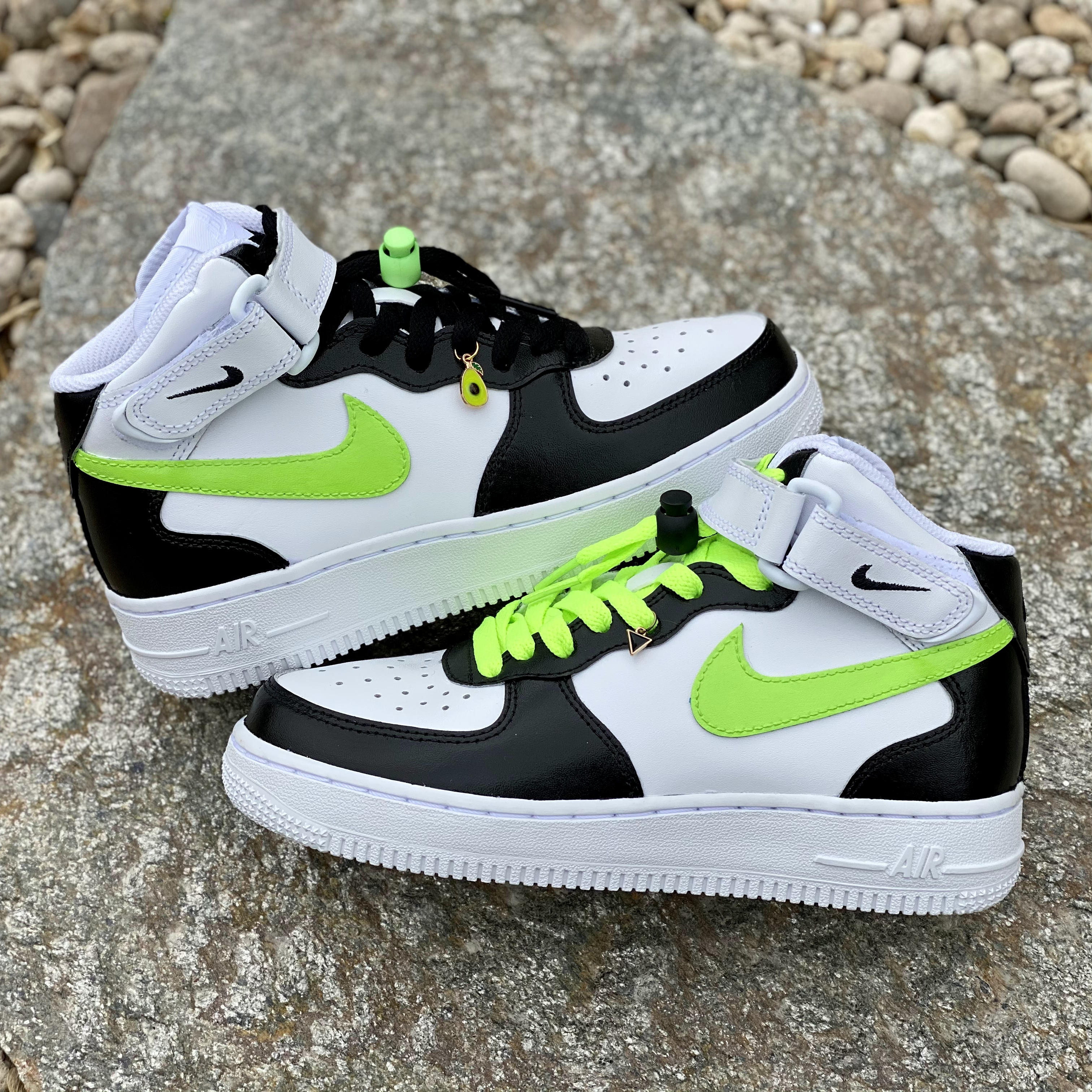 Custom Painted Nike Air Force 1 Low green Custom Sneakers 
