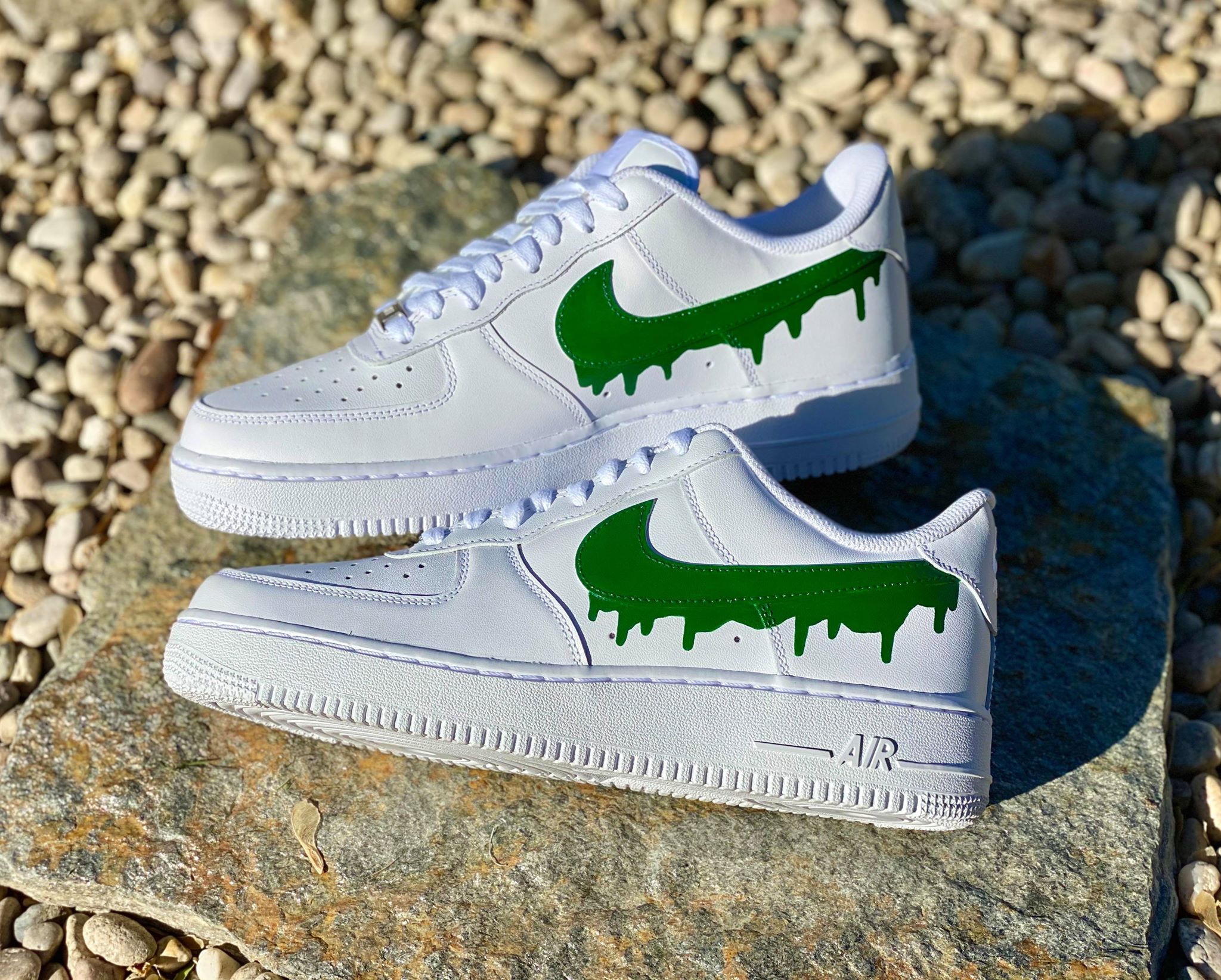Nike Air Force 1 Low Custom Paint (Green white)