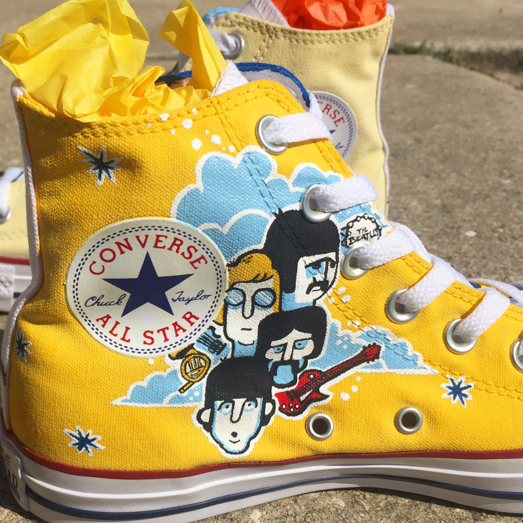 Beatles converse yellow submarine Clearance
