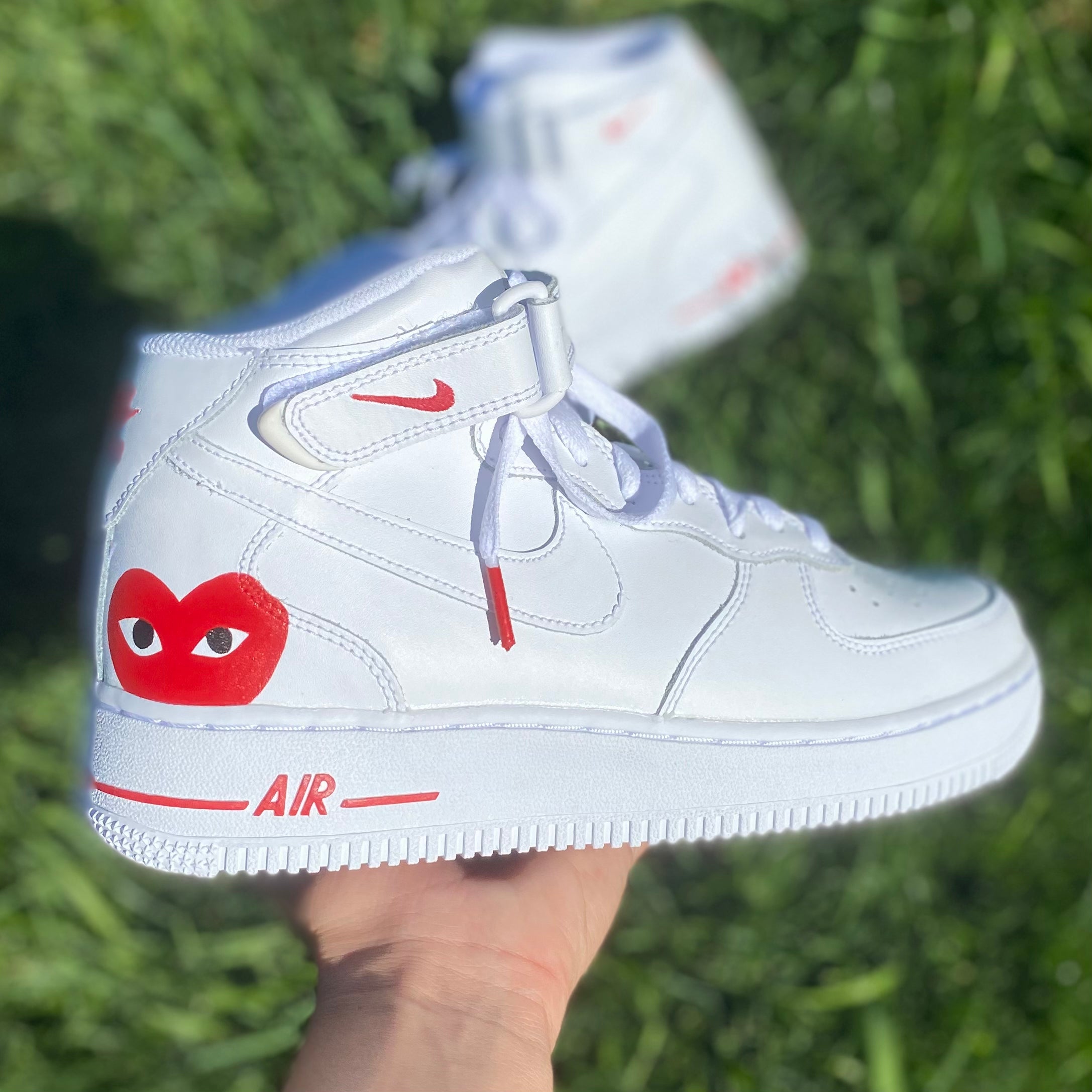 Nike air force 1 rot custom cdg Clearance