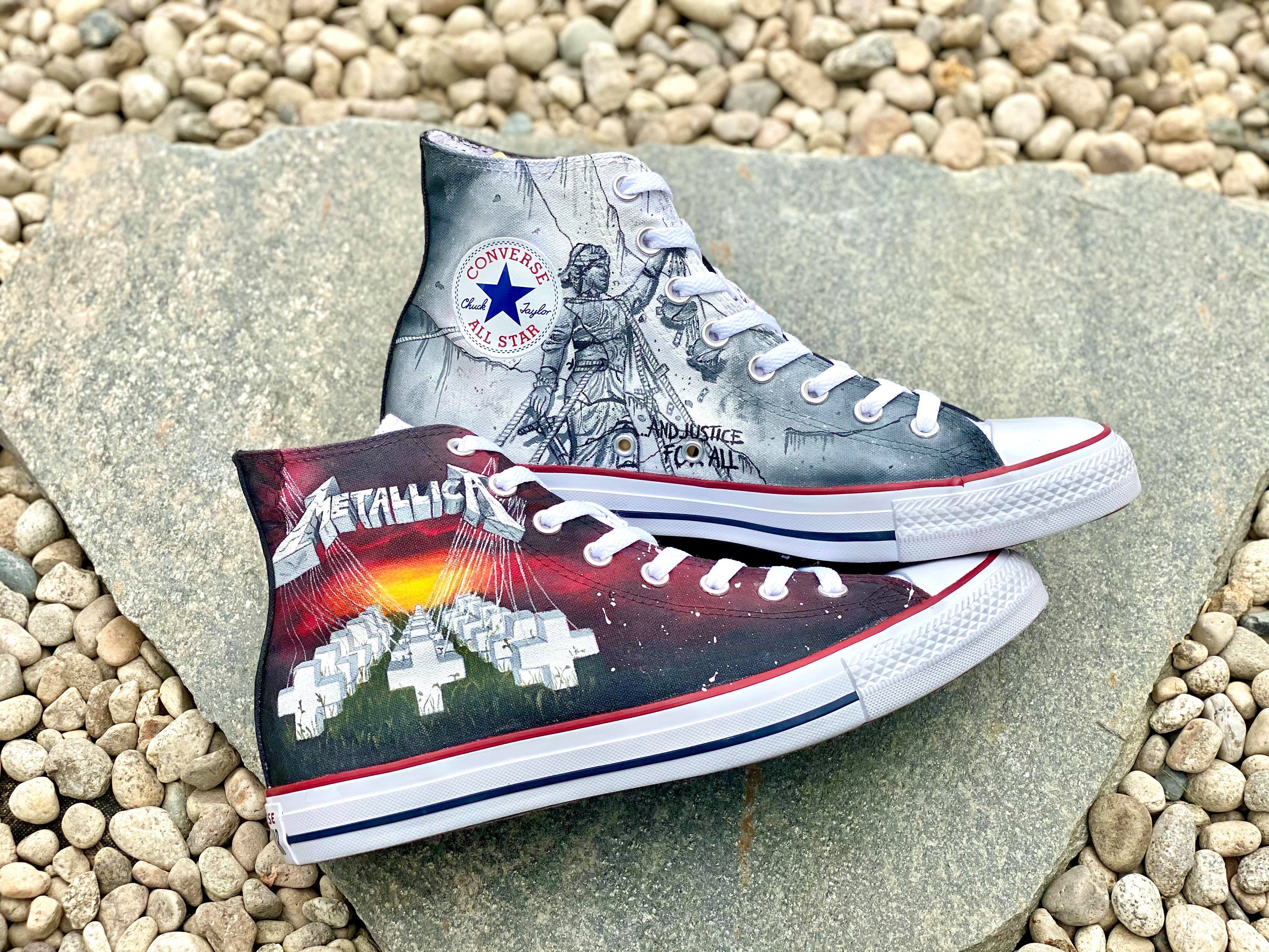 Metallica converse shoes and justice for all Clearance