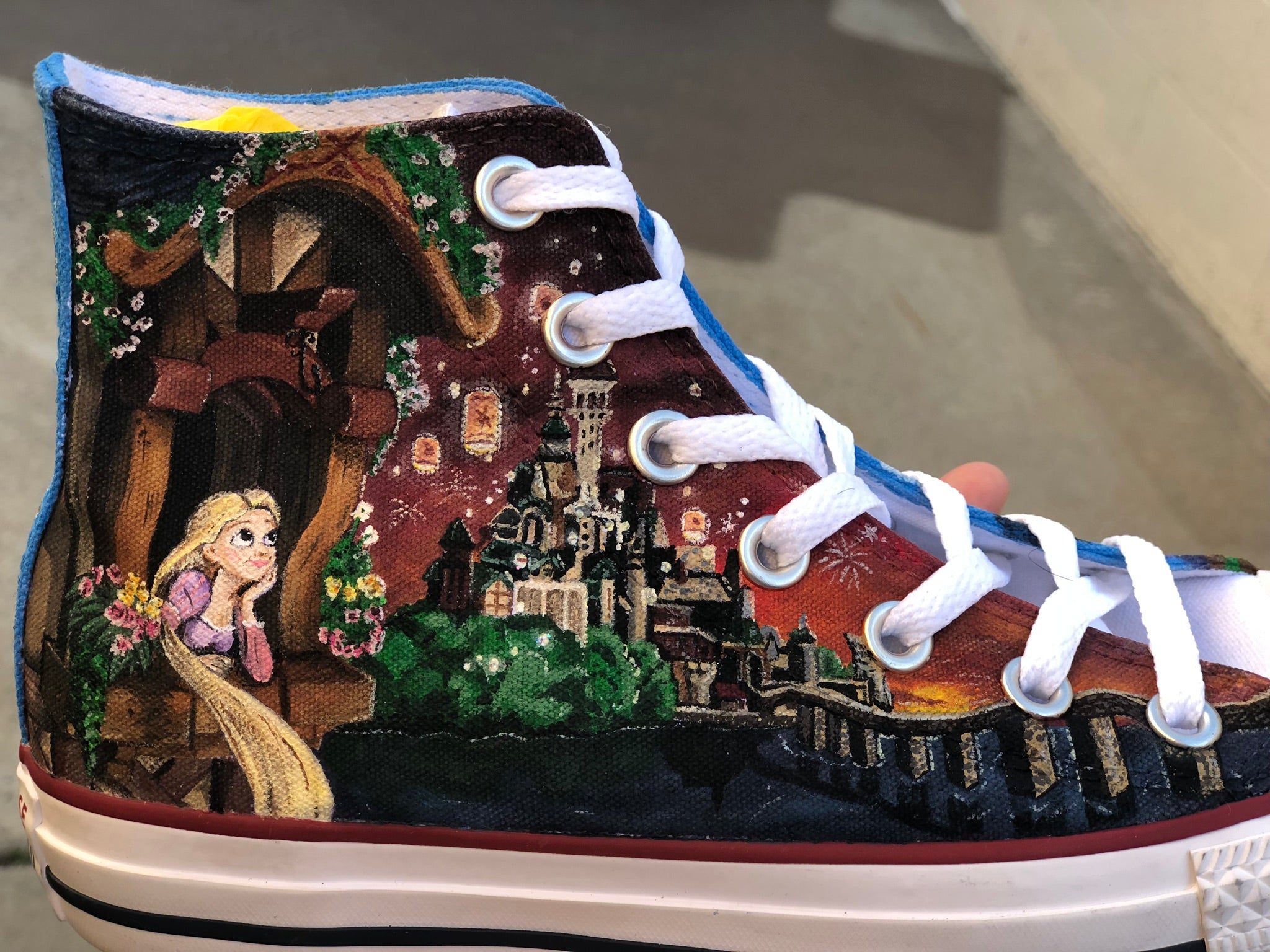 Custom Hand Painted Converse Low Top Shoes With Disney 