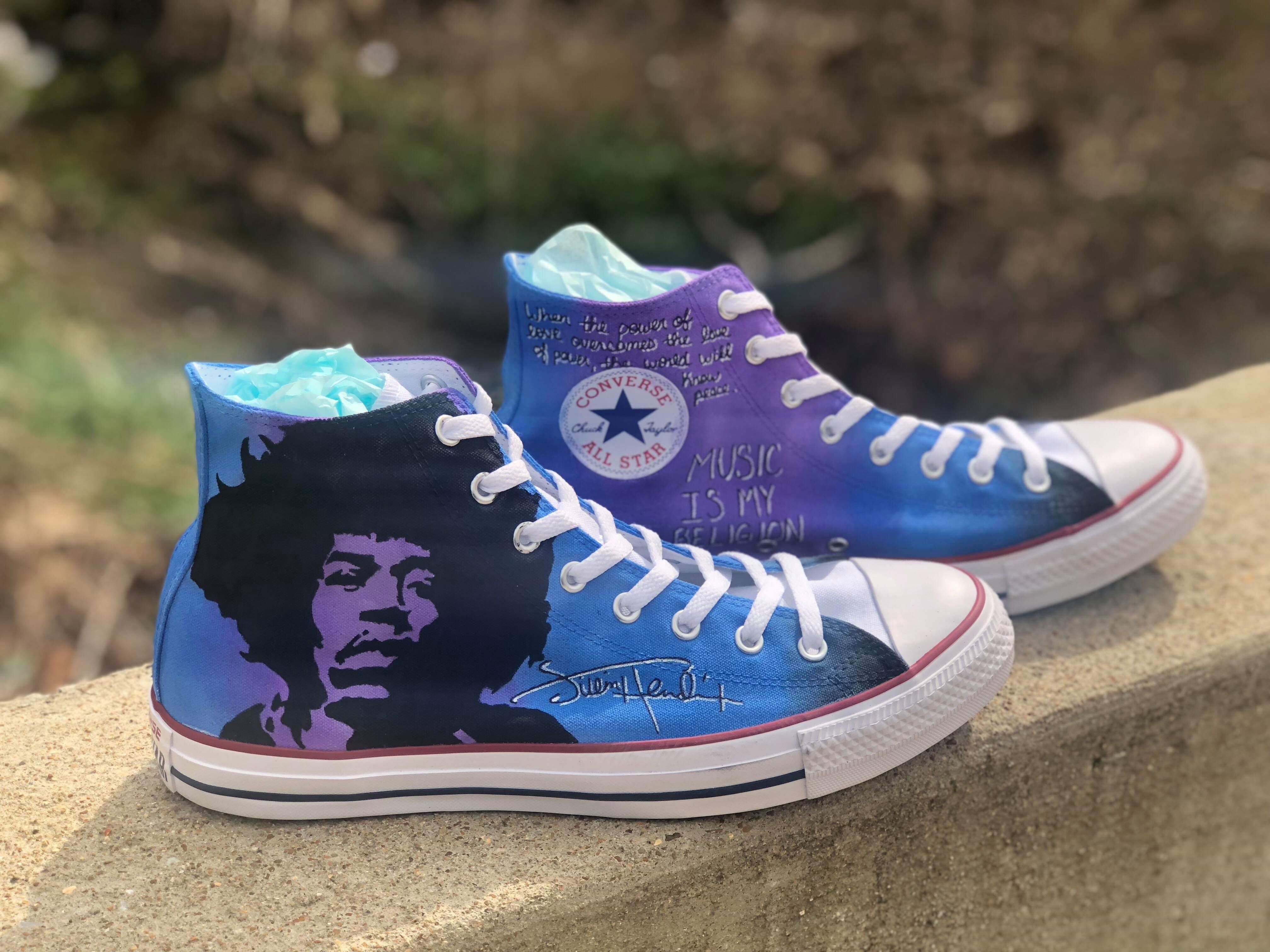 Jimi Hendrix Custom Converse Hand Painted Converse – Merakicks