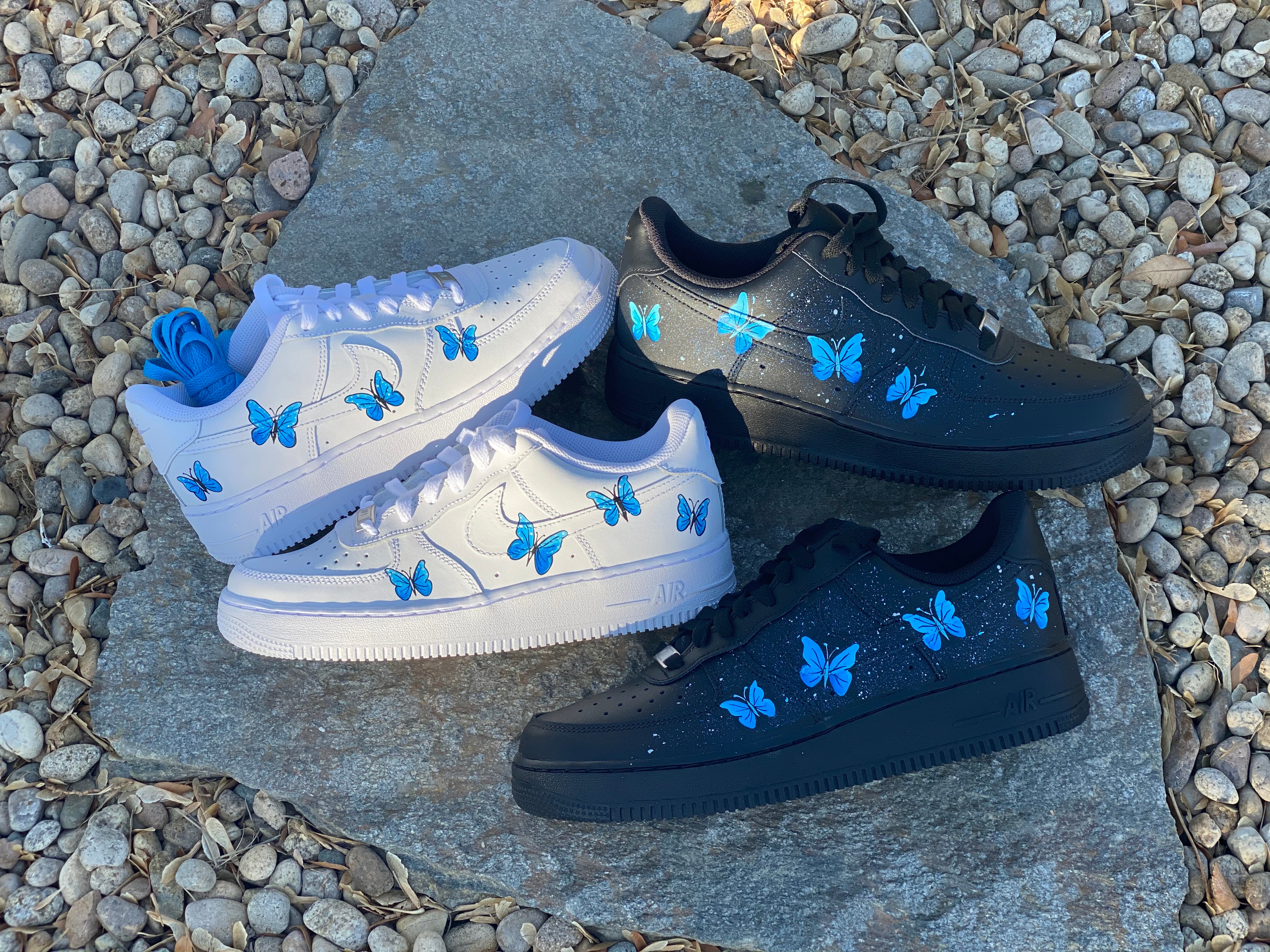 blue butterfly custom air forces