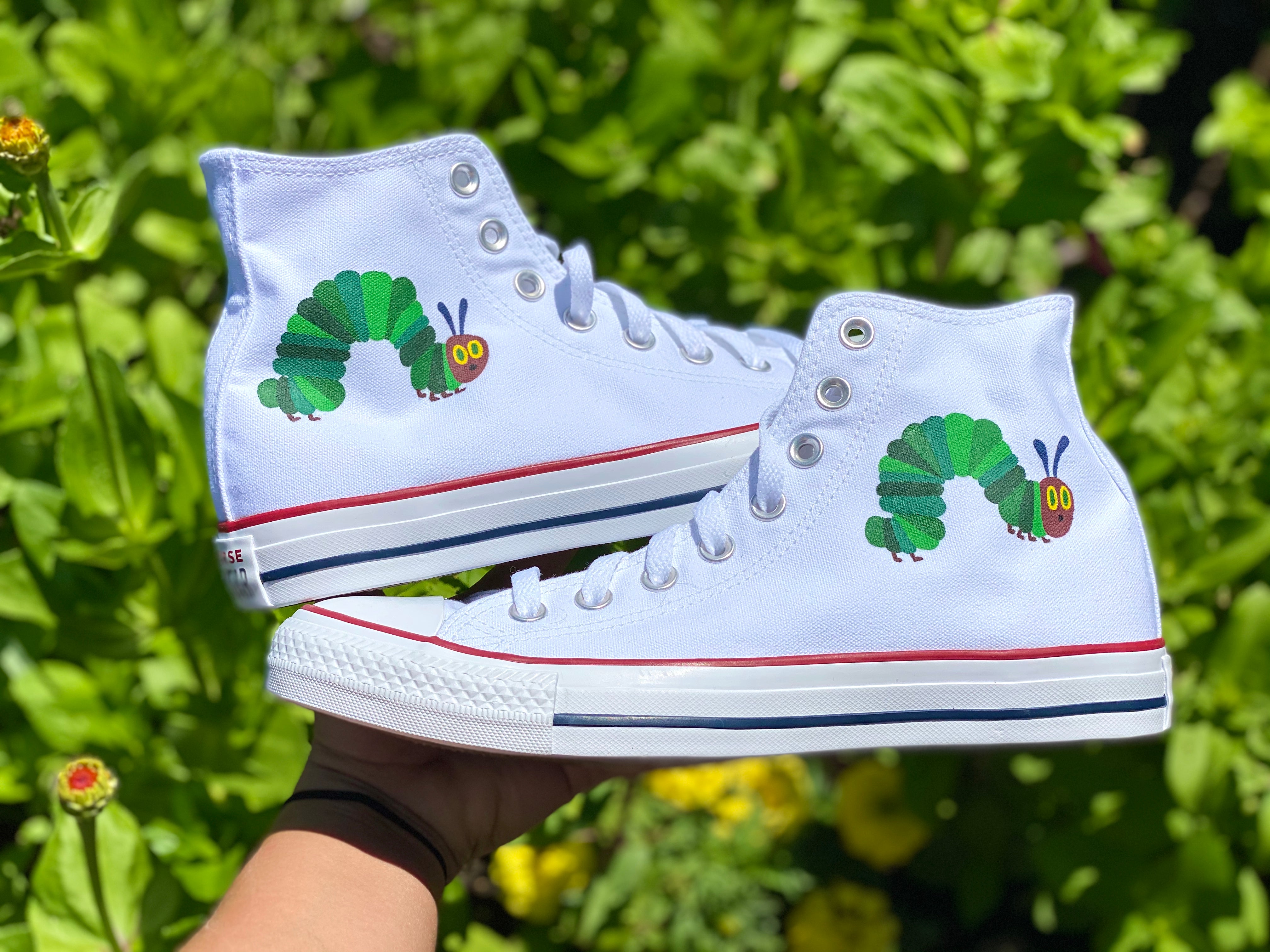 The Hungry Caterpillar - Custom Converse - Hand Painted Converse
