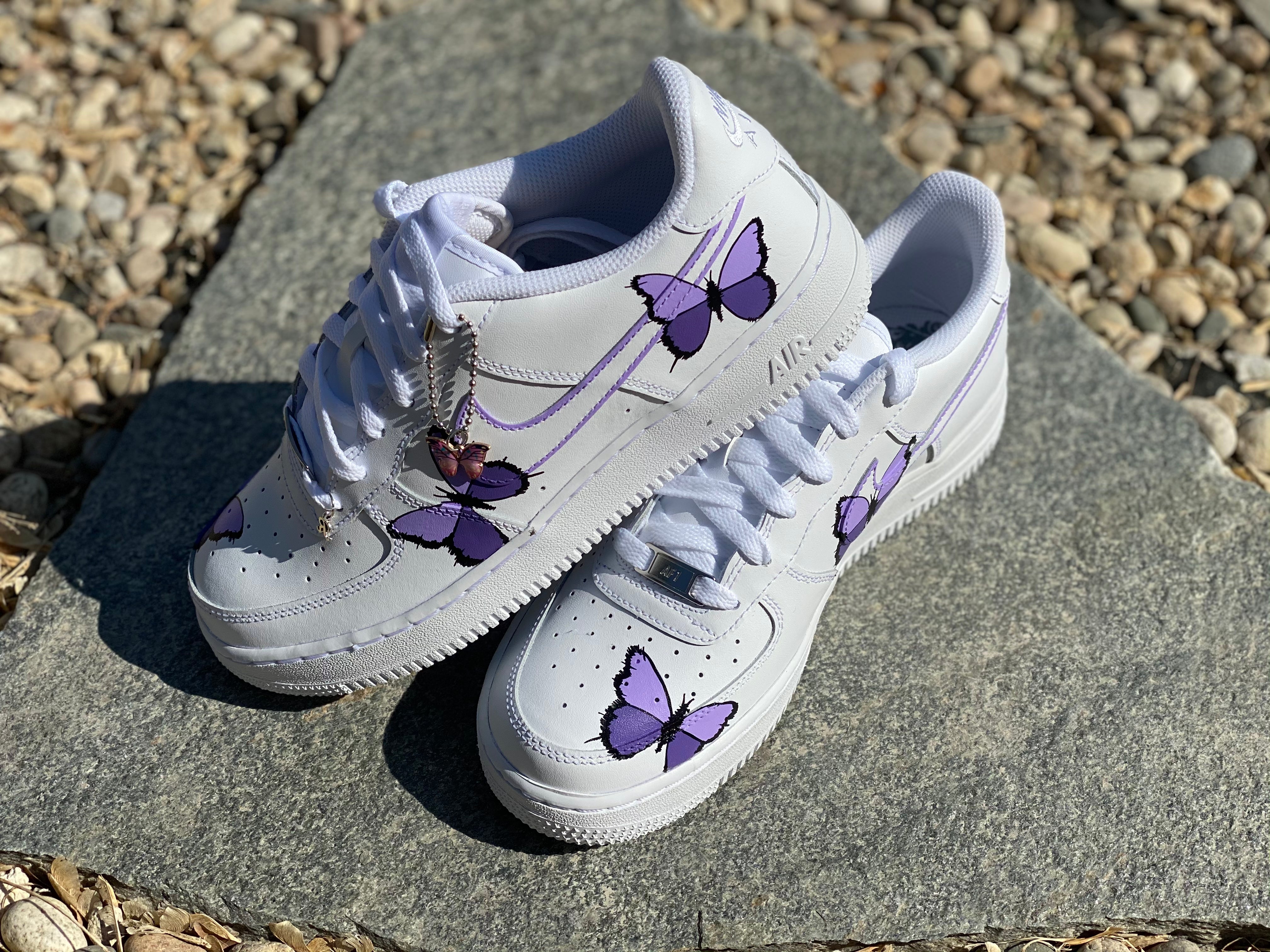 drippy nike air force 1 butterfly