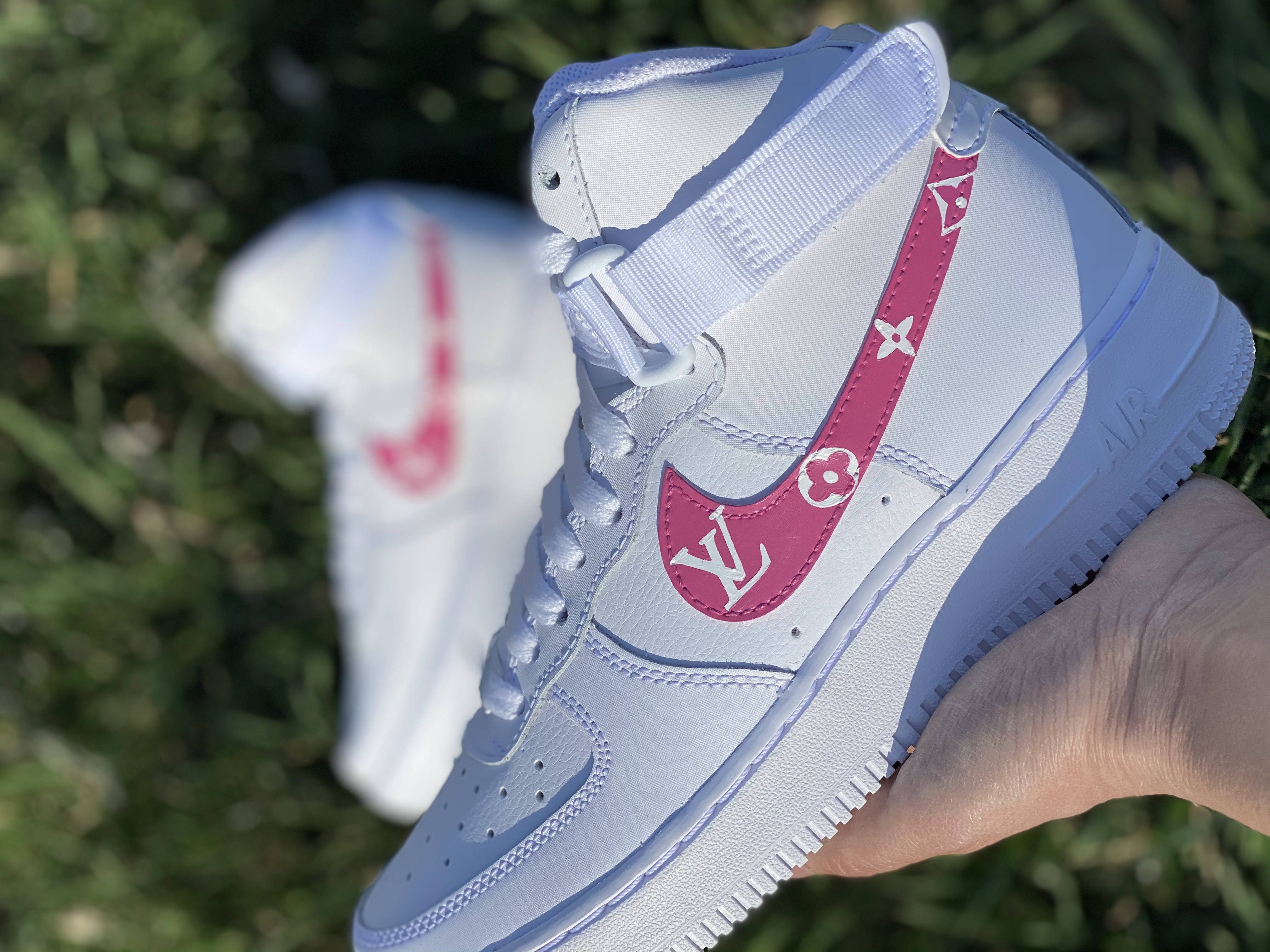 pink lv air force 1