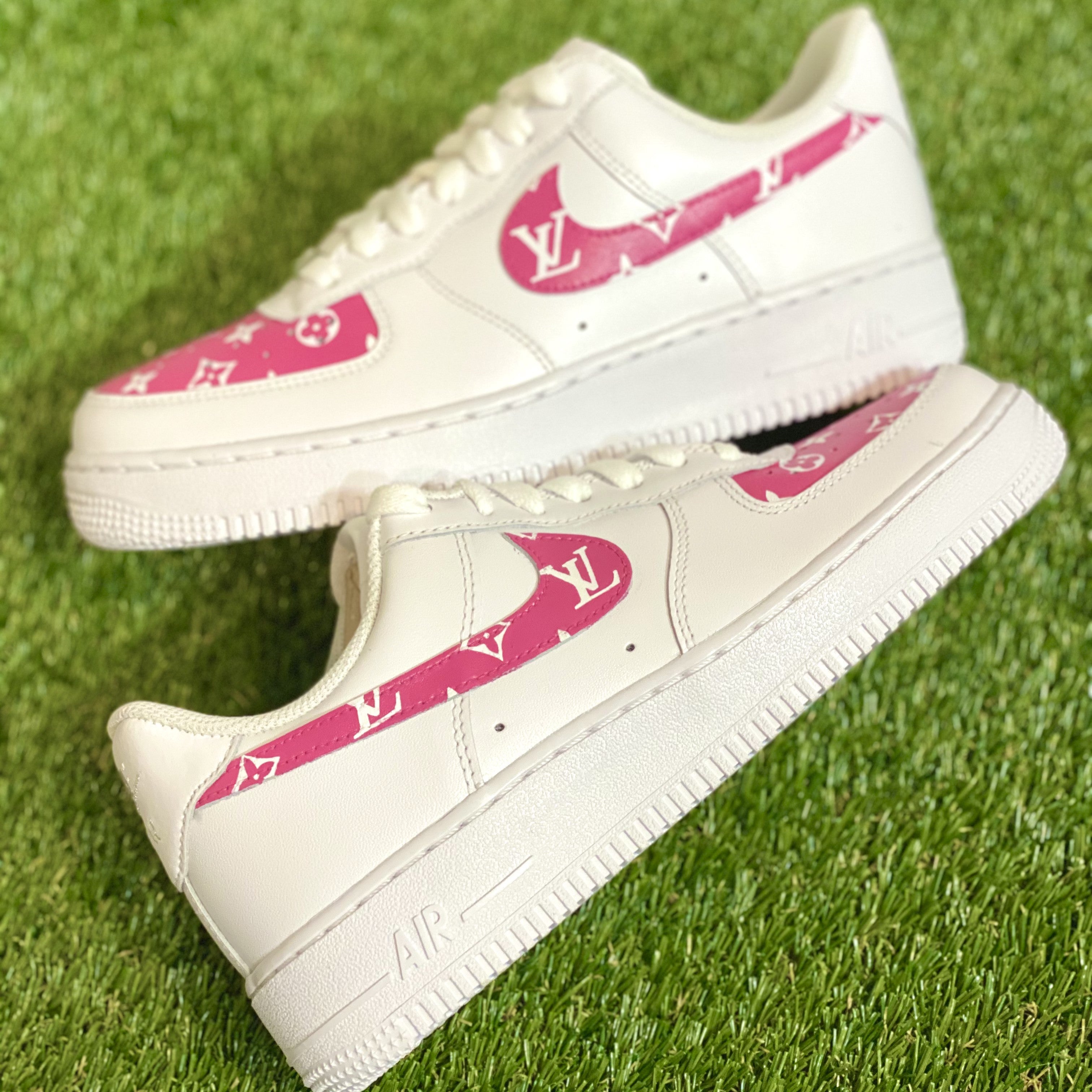 Air Force 1 '07 Custom painted pink LV.  Air force, Gucci nike, Womens  shoes sneakers