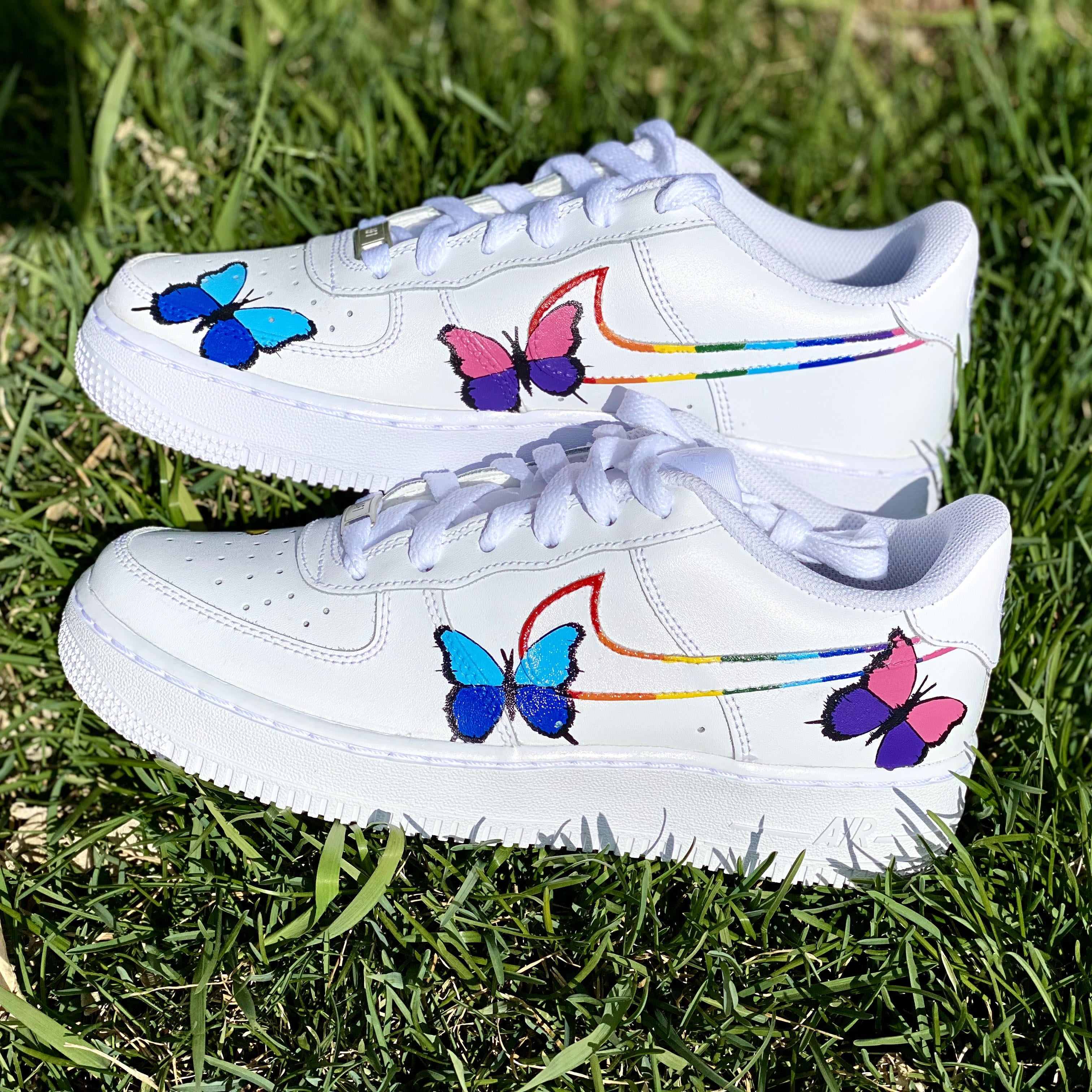 custom air force 1 butterfly